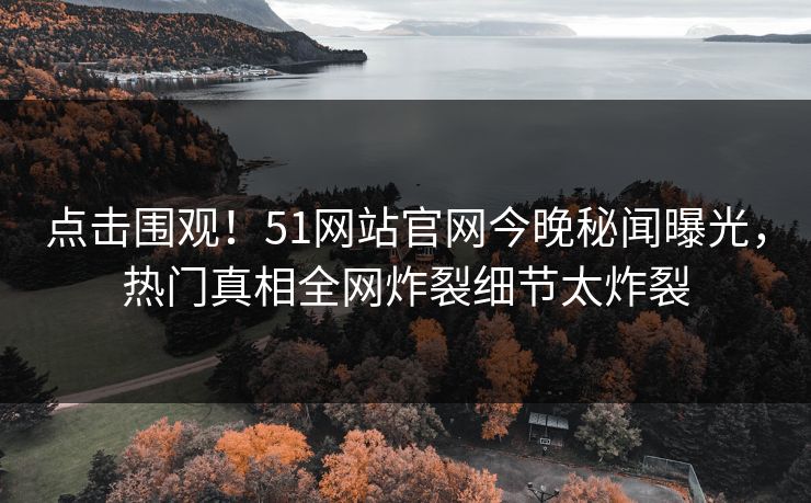 点击围观！51网站官网今晚秘闻曝光，热门真相全网炸裂细节太炸裂